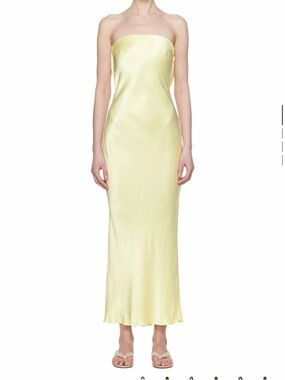 BEC+BRIDGE Yellow Moon Dance Strapless Maxi Dress